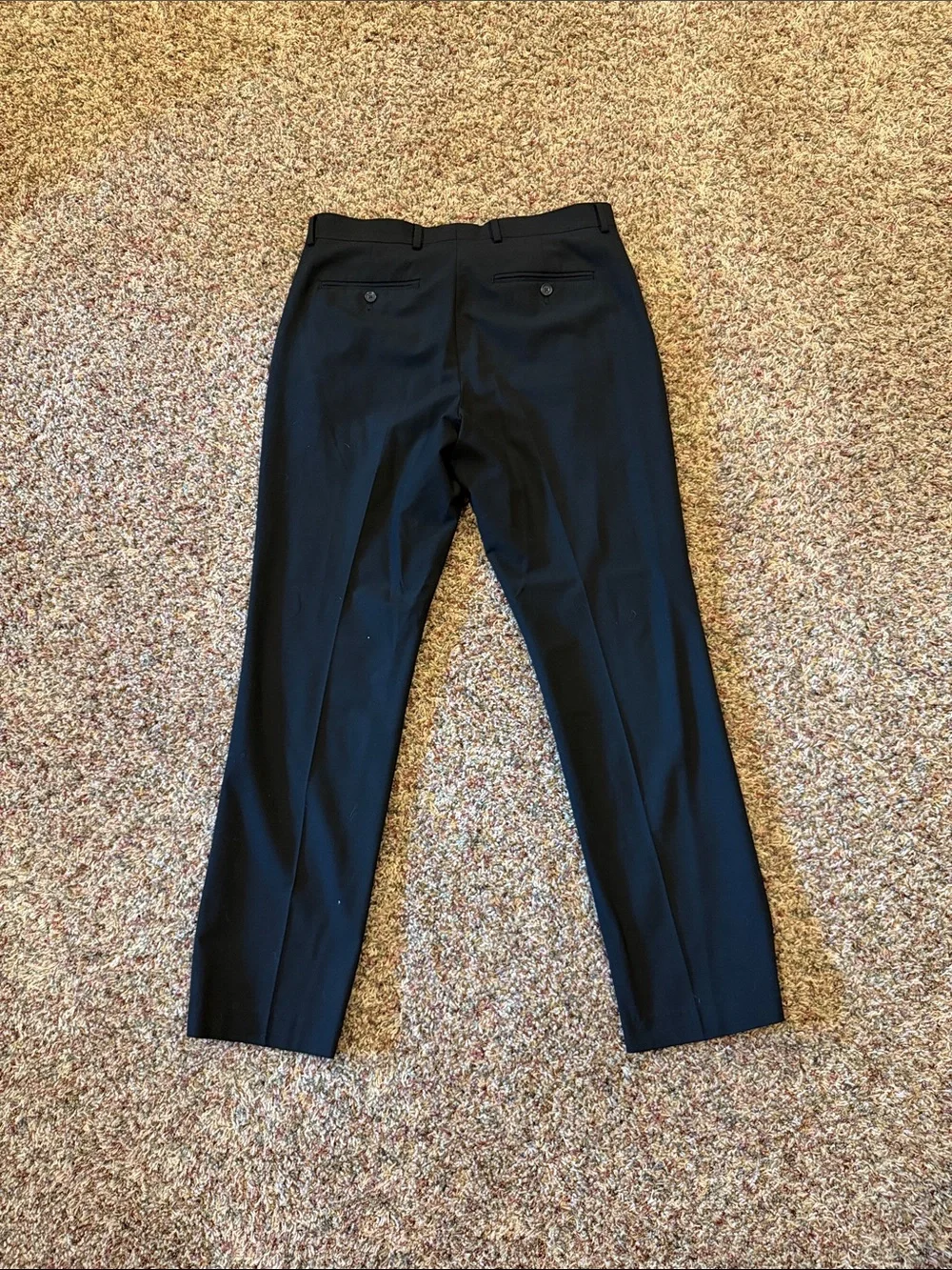 jf j.ferrar Men's Black Straight Dress Pants
